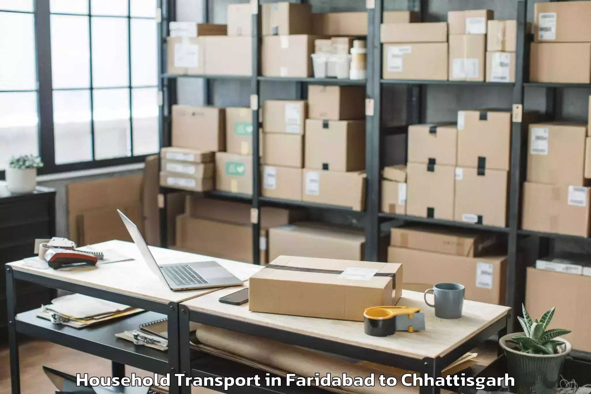 Hassle-Free Faridabad to Chirmiri Household Transport